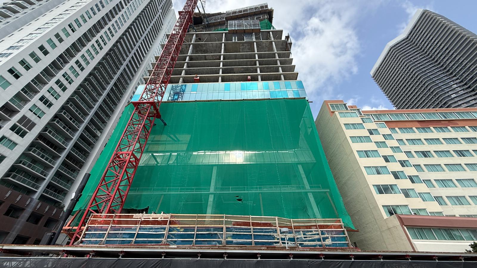 First Glass Installed at Waldorf Astoria Residences Miami Image
